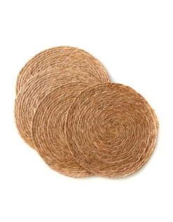 Set De Table Rond Jute Natuel - Lot De 4