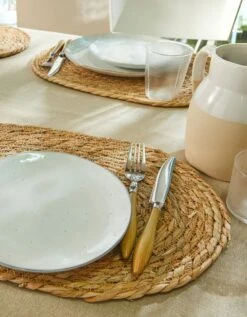 Set De Table Ovale Jute Naturel - Lot De 2