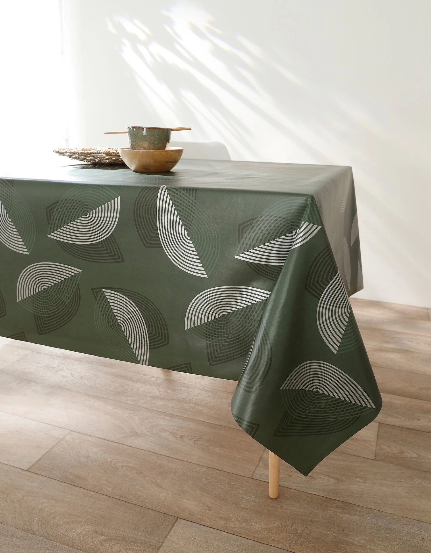 Nappe Toile Cirée Motifs Feuilles 4 Nappe Toile Cirée Motifs Feuilles – Image 4