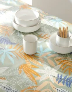 Nappe Toile Cirée Imprimée Feuillages -Maison Douceur Promos Magasin 120532 C01 zoomx vue4