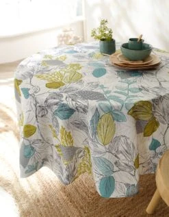 Nappe Anti-taches Imprimé Feuillages -Maison Douceur Promos Magasin 120537 C04 zoomx vue3
