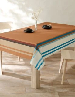 Nappe Fabriquée En France, Motif Carreaux Havanne - Coton Biologique(1) -Maison Douceur Promos Magasin 120539 C01 zoomx vue3