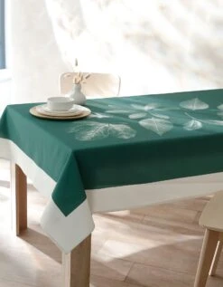 Nappe Fabriquée En France, Motif Placé Herbier - Coton Biologique(1)