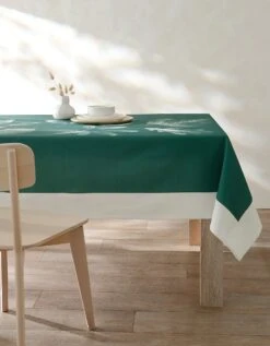 Nappe Fabriquée En France, Motif Placé Herbier - Coton Biologique(1) -Maison Douceur Promos Magasin 120542 C01 zoomx vue3