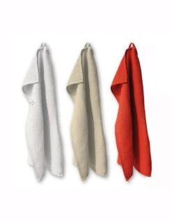 Torchon De Cuisine Uni Nid D'abeille - Lot De 3