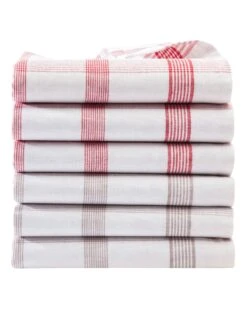 Torchons Carreaux Coton Tissé Teint - Lots