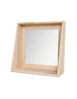 Miroir Carré En Bois Naturel -Maison Douceur Promos Magasin 236261 C01 zoomx vue3