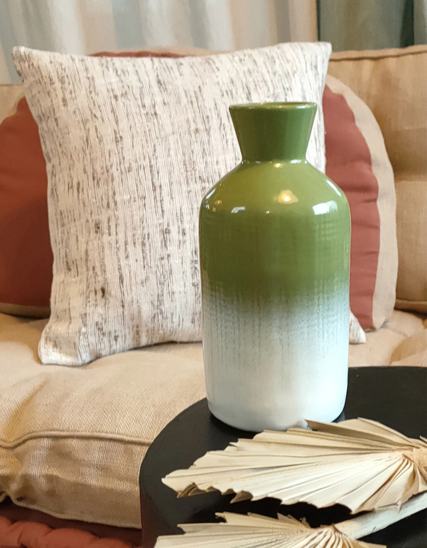 Vase En Céramique Bicolore - Hauteur 18 Cm 3 Vase En Céramique Bicolore - Hauteur 18 Cm – Image 3