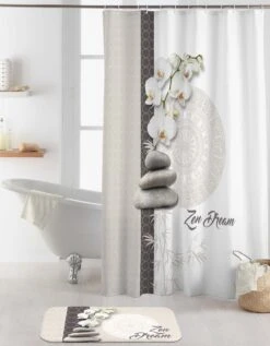 Rideau De Douche Imprimé Orchidée