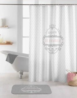 Rideau De Douche Imprimé Maison De Famille