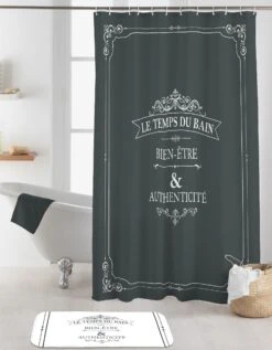 Rideau De Douche Imprimé Vintage