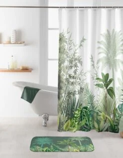 Rideau De Douche Imprimé Végétal