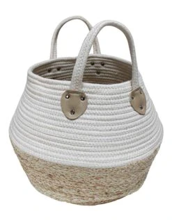 Panier De Rangement Déco Osinella Blanc Cassé