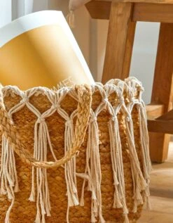 Panier Rond Jute Franges En Macramé -Maison Douceur Promos Magasin 247017 C01 zoomx vue3
