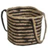 Panier De Rangement Zebu En Jute Rayé Noir/naturel