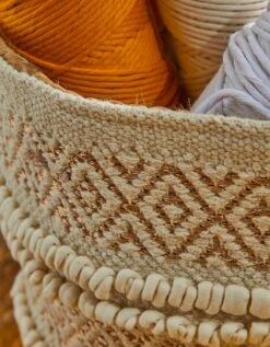 Panier Rond Ethnique Jute Véritable -Maison Douceur Promos Magasin 247103 C01 zoomx vue3