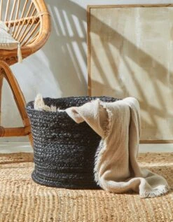 Panier Pliable Jute Tressé Noir -Maison Douceur Promos Magasin 247560 C01 zoomx vue3