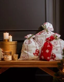 Lot De 2 Pochettes Emballage Cadeau Upcyclées S + M -Maison Douceur Promos Magasin 249180 C01 zoomx vue3