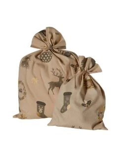 Lot De 2 Pochettes Emballage Cadeau Upcyclées M + L