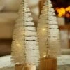 Lot De 2 Sapins Lumineux à Leds Blanc