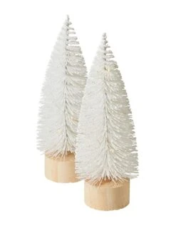 Lot De 2 Sapins Lumineux à Leds Blanc -Maison Douceur Promos Magasin 249408 C00 zoomx vue3