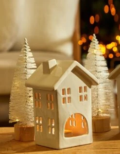 Lot De 2 Sapins Lumineux à Leds Blanc -Maison Douceur Promos Magasin 249408 C00 zoomx vue4