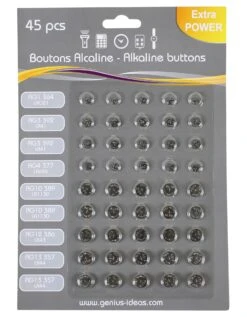 Piles Boutons Alcalines - Lot De 45