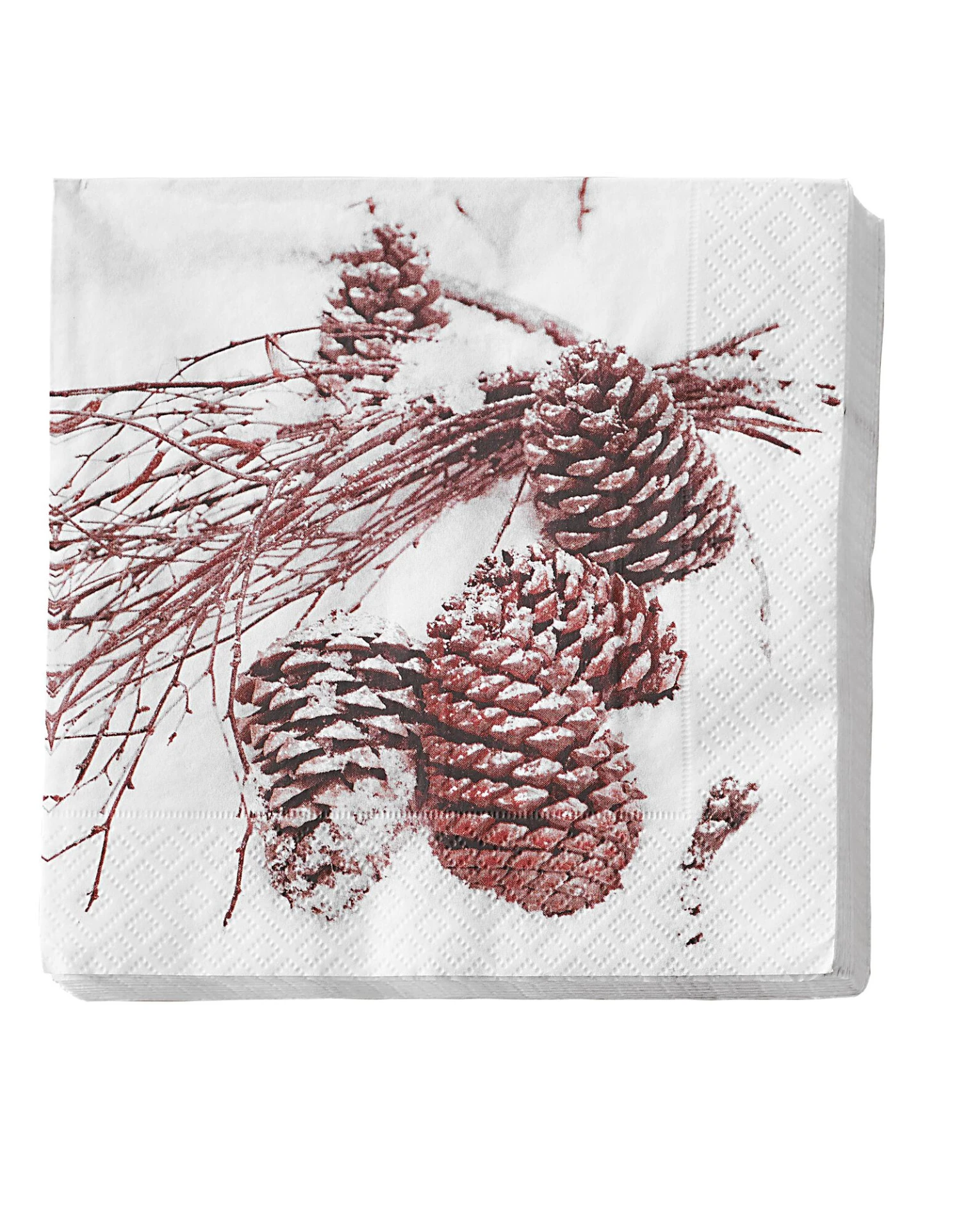 Serviettes Papier Imprimé Pommes De Pin - Lot De 20 2 Serviettes Papier Imprimé Pommes De Pin - Lot De 20 – Image 2