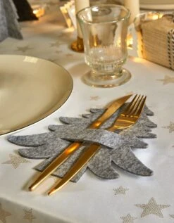 Lot De 4 Porte-serviettes Ou Porte-couverts Sapin Feutrine -Maison Douceur Promos Magasin 271594 C01 zoomx vue4