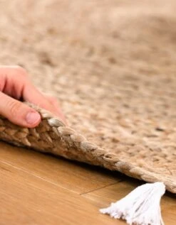 Tapis Rond En Jute Avec Pompons De Couleur -Maison Douceur Promos Magasin 291012 C02 zoomx vue5