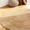 Tapis Rond Uni En Jute