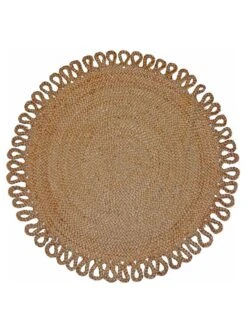 Tapis Rond Jute Naturelle Contour Bouclette -Maison Douceur Promos Magasin 291110 C01 zoomx vue4