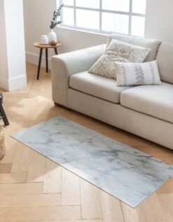 Tapis Vinyle Effet Marbre Blanc -Maison Douceur Promos Magasin 291111 C01 zoomx vue4