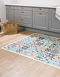 Tapis Vinyle Effet Carreaux Ciment Couleur -Maison Douceur Promos Magasin 291113 C01 zoomx vue3