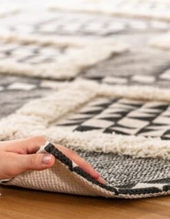 Tapis Imprimé Tufté Eko Noir/naturel -Maison Douceur Promos Magasin 291164 C01 zoomx vue3