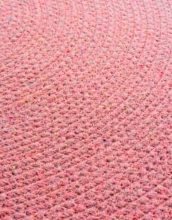 Tapis Rond Finition Pompons Rose -Maison Douceur Promos Magasin 291194 C01 zoom detailRFP