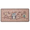 Tapis Cuisine Beige Imprimé Chouettes
