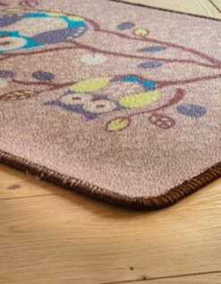 Tapis Cuisine Beige Imprimé Chouettes -Maison Douceur Promos Magasin 291207 C01 zoomx vue3