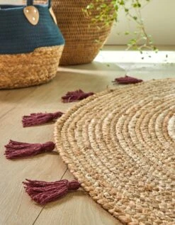 Tapis Jute Finition Pompons - Rond -Maison Douceur Promos Magasin 291253 C01 zoomx vue3