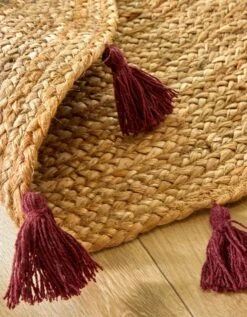 Tapis Jute Finition Pompons - Rond -Maison Douceur Promos Magasin 291253 C01 zoomx vue4