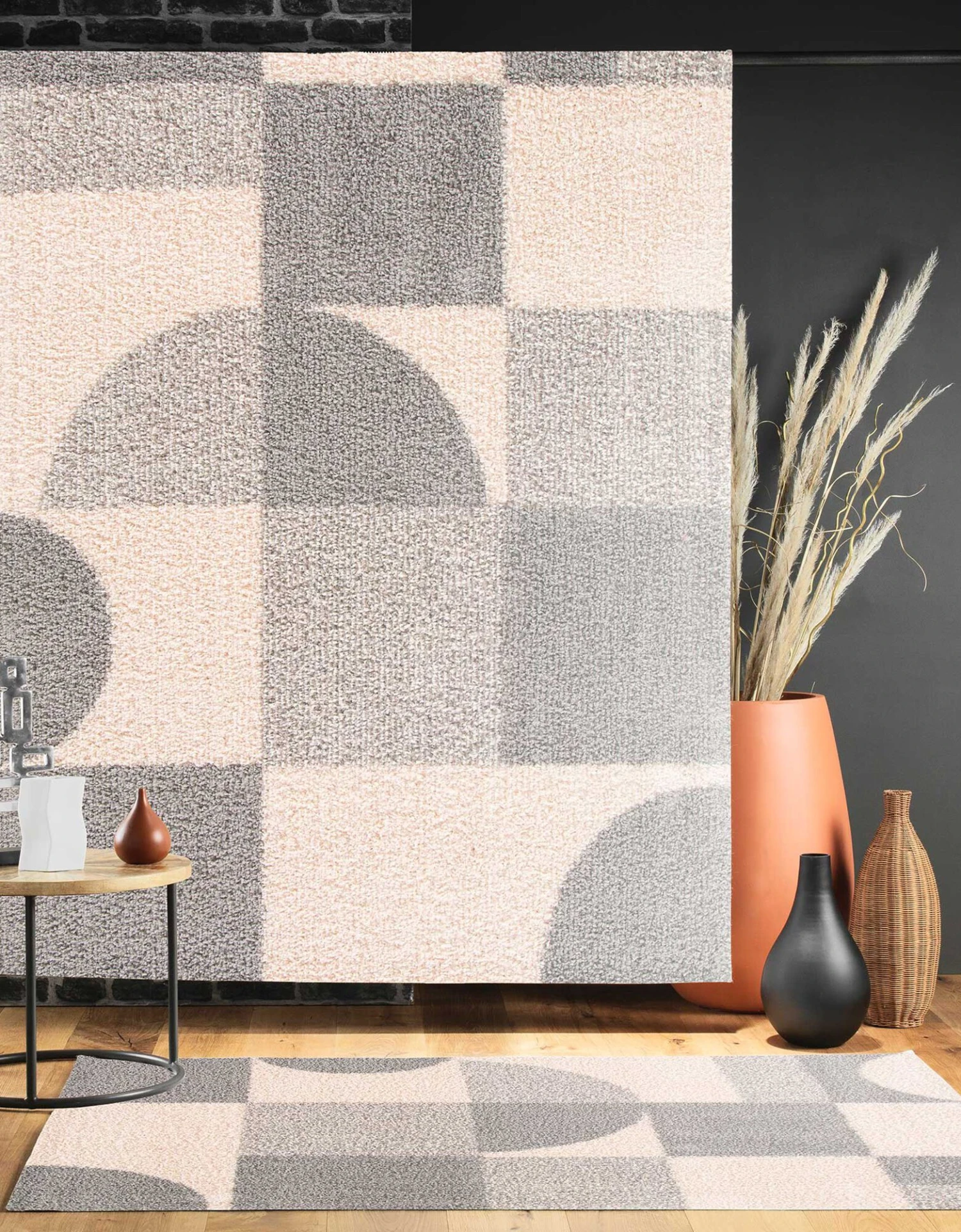 Tapis Décoratif Rectangulaire, Motif Géométrique 1 Tapis Décoratif Rectangulaire, Motif Géométrique