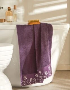 Éponge Coton Bouclette 420 G/m2 Liteau Motif Floral