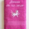Collection éponge Enfant Brodée Licorne Personnalisable Coton