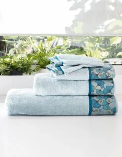 Éponge Bouclette 420 G/m² Liteau Feuilles Ginkgo