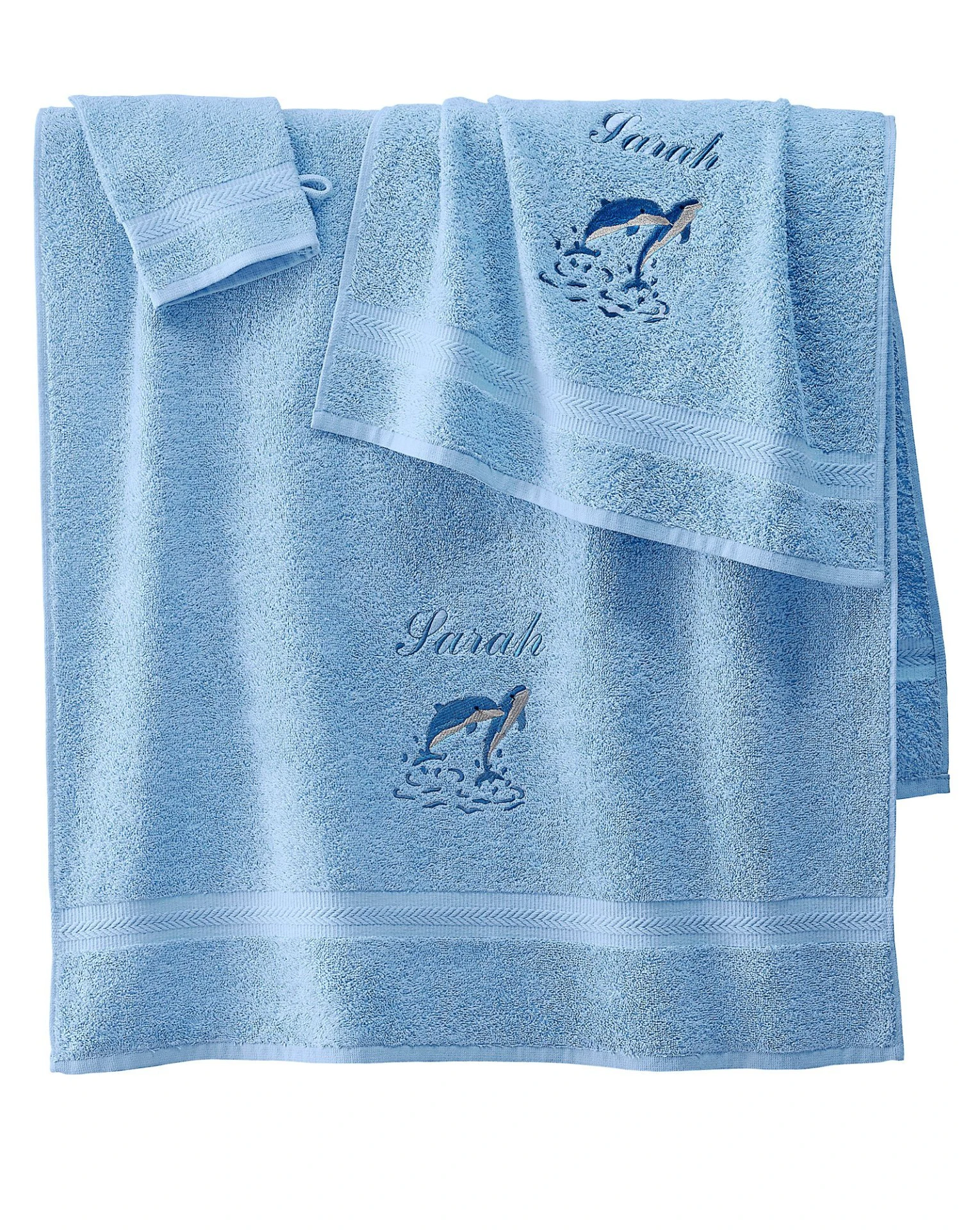 Éponges Brodées Personnalisables Dauphins 1 Éponges Brodées Personnalisables Dauphins