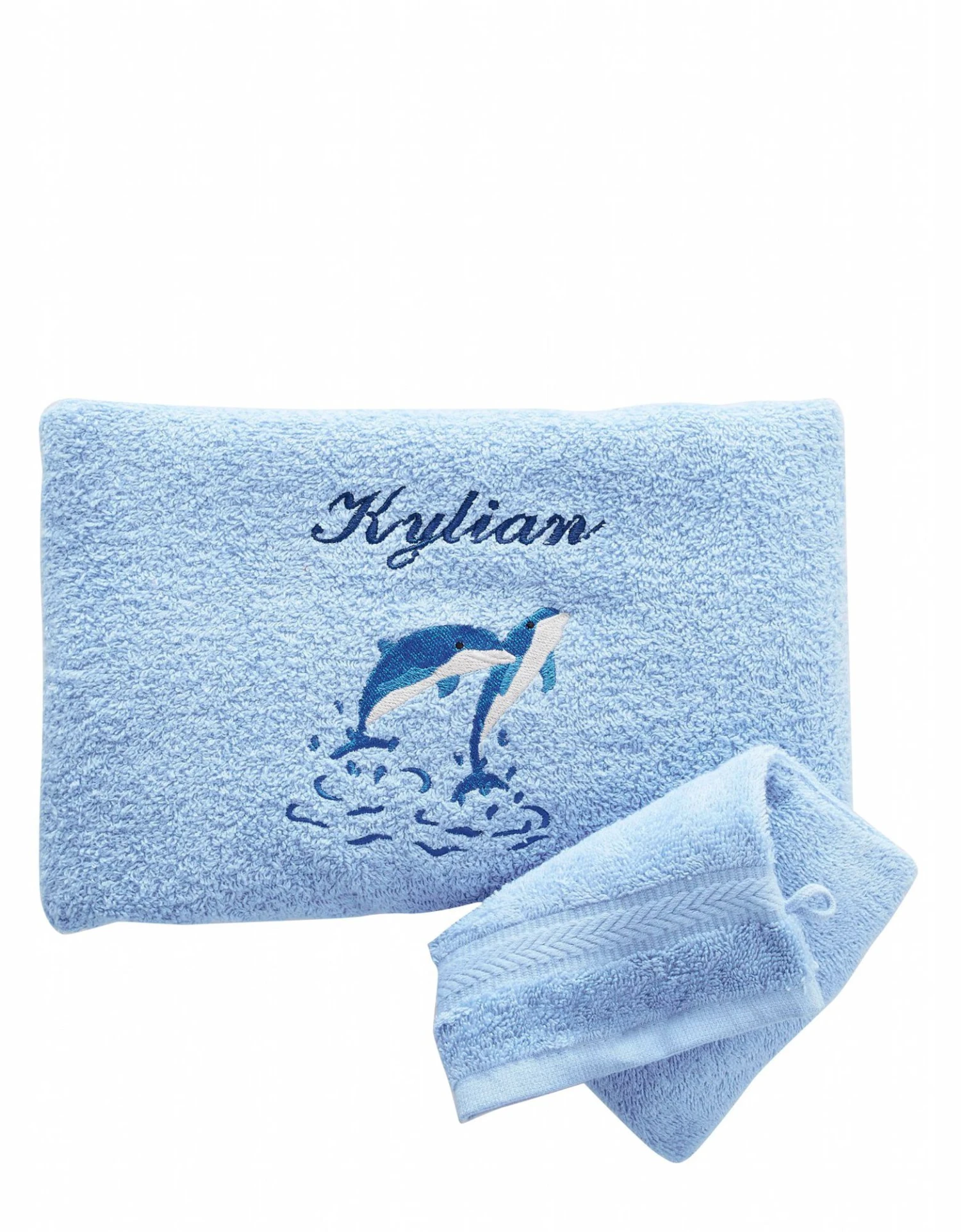 Éponges Brodées Personnalisables Dauphins 2 Éponges Brodées Personnalisables Dauphins – Image 2