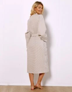 Peignoir De Bain Mixte Adulte Nid D'abeille 230 G/m2 -Maison Douceur Promos Magasin 301002 C02 zoomx vue6