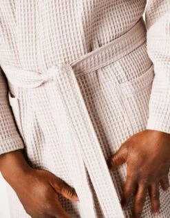 Peignoir De Bain Nid D'abeille 230 G/m2 Personnalisable -Maison Douceur Promos Magasin 301140 C01 zoomx vue6