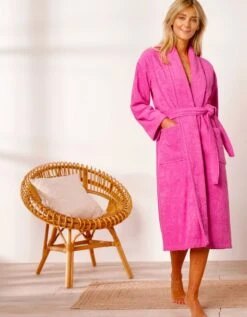 Peignoir Mixte Adulte Col Châle éponge Bouclette