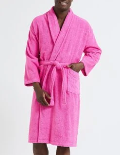 Peignoir Mixte Adulte Col Châle éponge Bouclette -Maison Douceur Promos Magasin 301726 C11 zoomx vue3